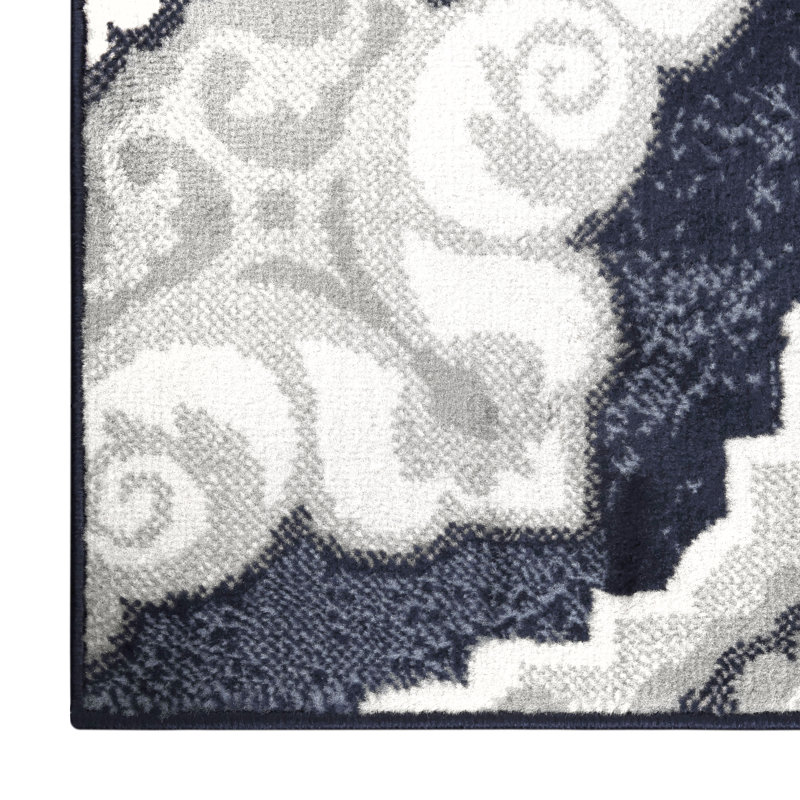 Andover Mills™ Mountview Performance Navy Blue Rug & Reviews Wayfair